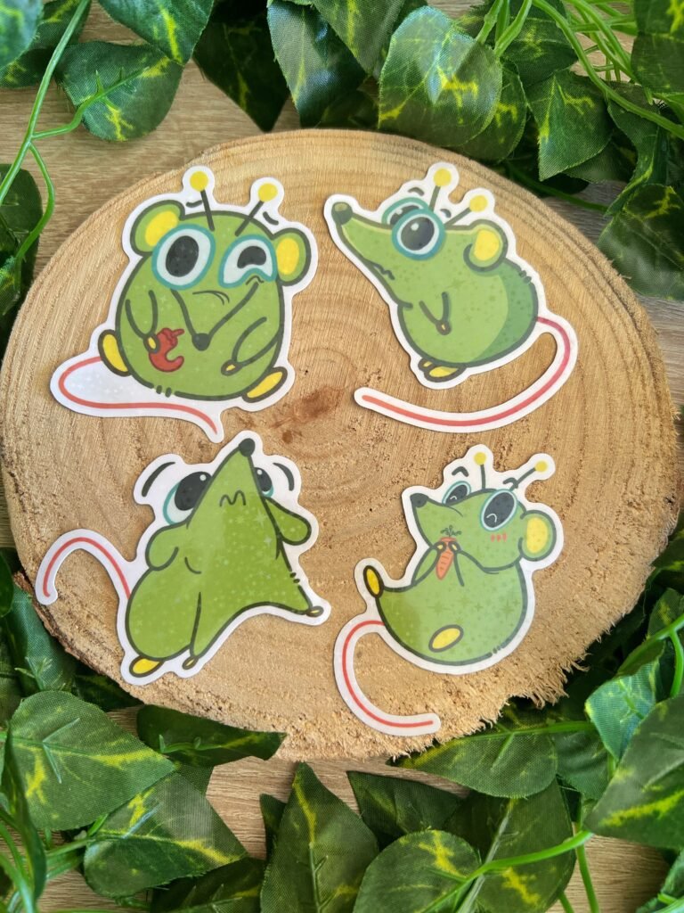 Sticker rata alien – Pegatinas de Nati
